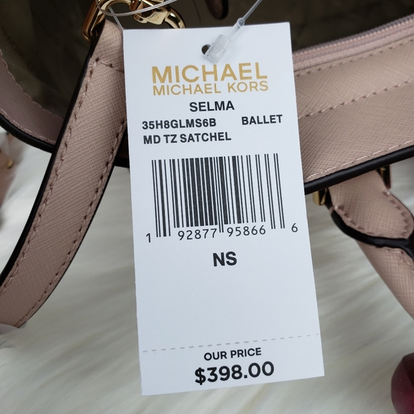 🌺NWT Michael Kors MD Selma Satchel bag Ballet MK - Picture 7 of 8